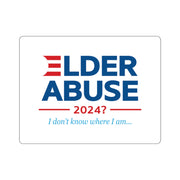 Elder Abuse Sticker (White)