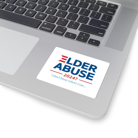 Elder Abuse Sticker (White)