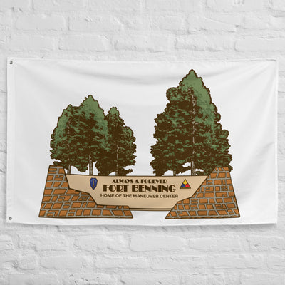 Fort Benning Forever Flag (White)