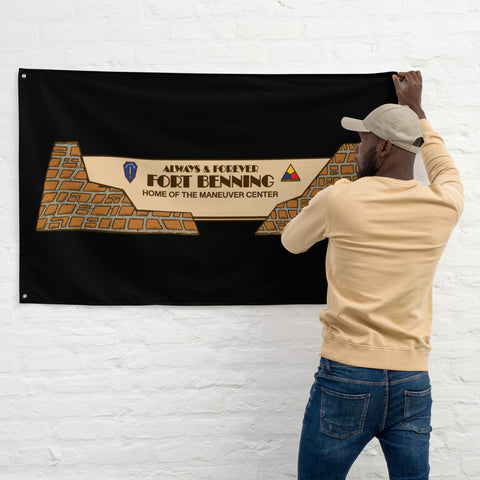 Fort Benning Forever Flag (Black)