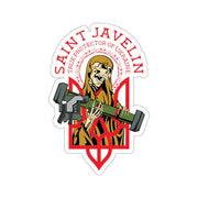 Ukraine Saint Javelin Sticker (Red)