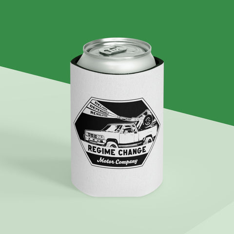 Regime Change Motor Co. Can Coozie (White)