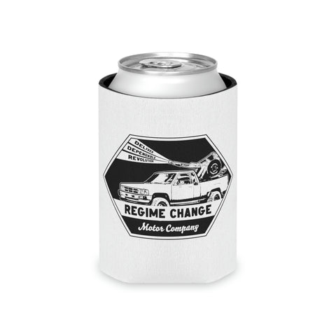 Regime Change Motor Co. Can Coozie (White)