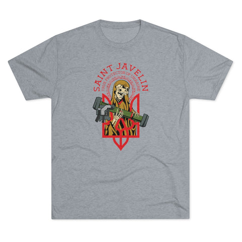 Ukraine Saint Javelin Tri-Blend Tee (Red)