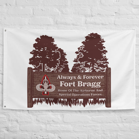 Fort Bragg Forever Flag (White)