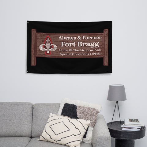 Fort Bragg Forever Flag (Black)