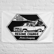 Regime Change Motor Co. Flag (White)