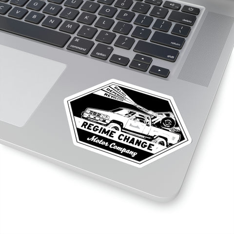 Regime Change Motor Co. Sticker (White)